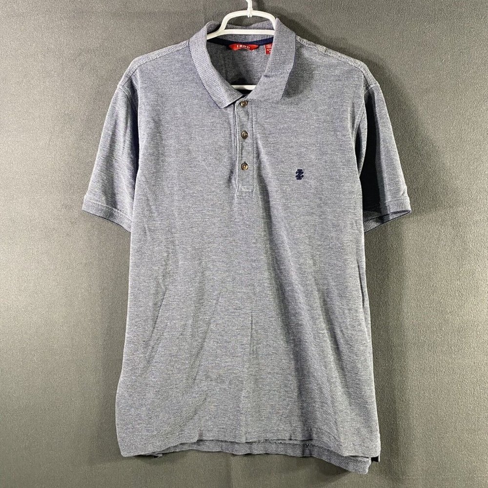 IZOD Gray Regular XL Men Polo Short Sleeve Preppy Classic Collared Button Spread